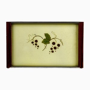 Tray with Painting of Grapes and Leaves, 1970s