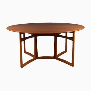 Mid-Century Danish Drop Leaf Teak Dining Table by Peter Hvidt & Orla Mølgaard Nielsen for France & Son