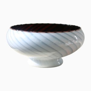 Vintage Murano Glass Swirl Bowl, 1970s