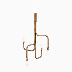 Large Strapatz Ceiling Lamp in Brass by Sabina Grubbeson for Konsthantverk