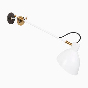 KH#1 White Long Arm Wall Lamp by Sabina Grubbeson for Konsthantverk