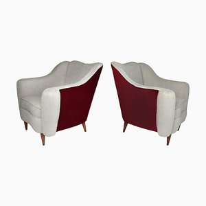 Italian Armchairs attributed to Gio Ponti, 1950s, Set of 2