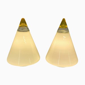 Lampes de Bureau attribuées à Giusto Toso pour Vetri Murano, 1970s, Set de 2