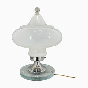 Lámpara de mesa italiana de cristal de Murano, años 70