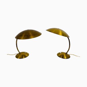 Mid-Century Modern Kaiser Brass Table Lamps from Kaiser Idell / Kaiser Leuchten, 1960s, Set of 2