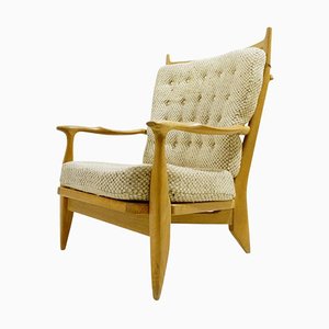 Mid-Century Edouard Armchair in Oak attributed to Guillerme and Chambron from Votre Maison, 1950s