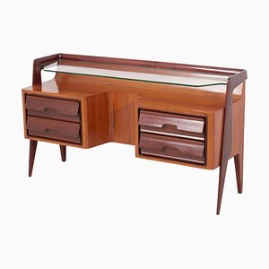 Cassettiera o credenza in compensato di teak, anni '50