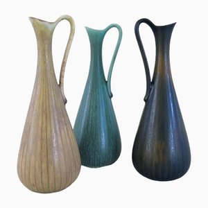 Vases en Céramique attribués à Gunnar Nylund pour Rörstrand, Suède, 1950s, Set de 3