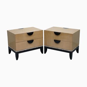 Cloud Chests of Drawers with 14-Carat Gold Leaf Glaze by J. Robert Scott, Set of 2