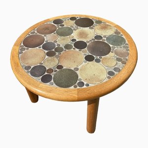 Round Ceramic Stone Coffee Table from Sallingboe, 1960s