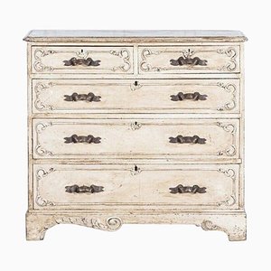Antique French Painted Chest of Drawers in Pine, 1880