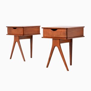 Teak Nightstands in the Style of Cesare Lacca, Italy, 1960, Set of 2