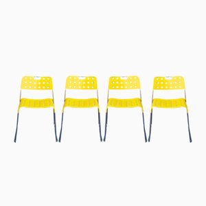 Omkstack Chairs by Rodney Kinsman for Bieffeplast, 1970s, Set of 4