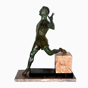 Sculpture Regula Art Déco du Coureur Victorieux, Début 20ème Siècle
