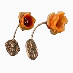 Wandleuchten aus Muranoglas in Blumen-Optik, 1950er, 2er Set