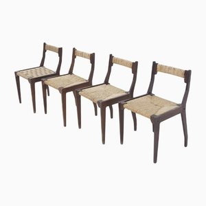 Vintage Wooden Chairs by Carlo Santi for Arform, 1950s, Set of 4
