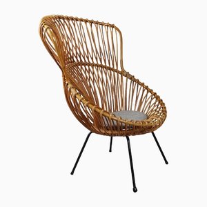 Rattan Chair in the style of Franco Albini, Italy, 1950s