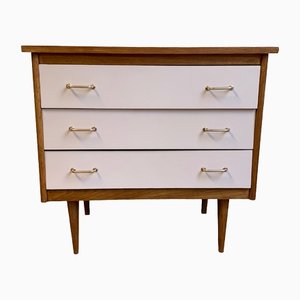 Vintage Pale Pink Wood Chest of Drawers