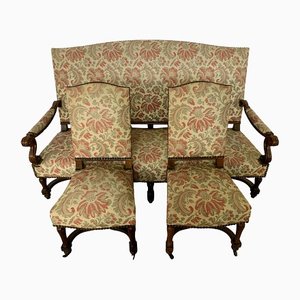 Napoleon III Sofa & Stühle aus Mahagoni, 1850, 3er Set