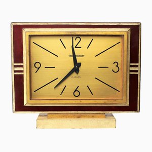 Clock in Leather and Parchment from Jaeger, 1940