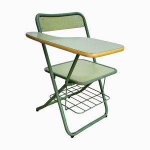 Silla escolar vintage con paleta para el lado derecho y bandeja para cuadernos