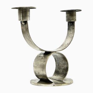 Art Deco 2-Armed Candleholder from WMf, Germany, 1930s