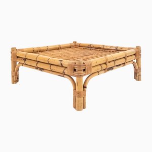 Square Table in Bamboo, Italy, 1970s