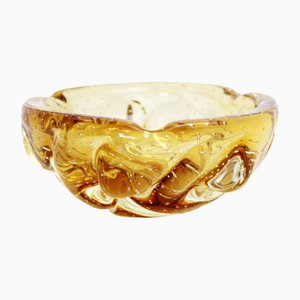Posacenere in vetro di Murano dorato, anni '60