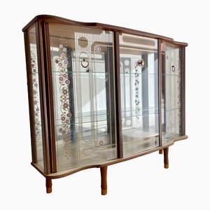 Vintage Glass Display Cabinet with Shelves