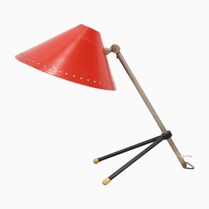 Rote Pinocchio Lampe von H. Busquet für Hala Zeist, 1950er