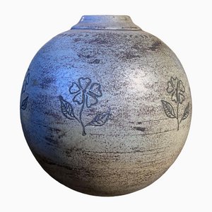 Vaso sferico in ceramica di Jacques Blin