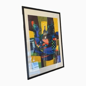 M. Mouly, Abstract Composition, Lithograph, 1990s, Framed