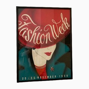 Fashion Week Poster von Reyn Dirksen, Niederlande, 1950er