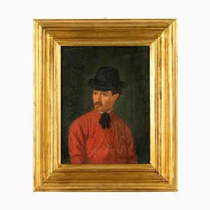 Unbekannt, Porträt eines Garibaldinischen Soldaten, Ölgemälde, 19. Jh