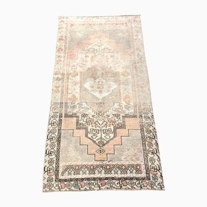 Vintage Faded Handmade Bedroom Rug, Anatolia