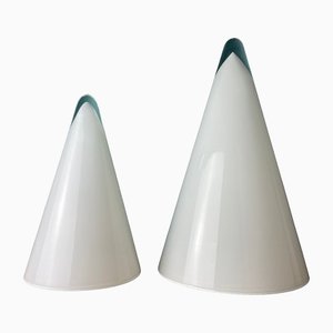 Murano Cone Tischlampen, Italien, 1970er, 2er Set