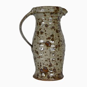 20th Century Glazed Stoneware Pitcher by G. Tiffoche