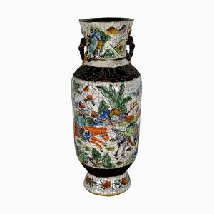 19th Century Crackled Earthenware Vase, Nanjing, China