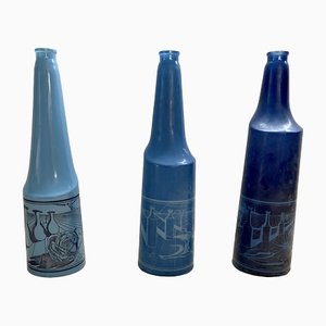 Botellas surrealistas de vidrio de Salvador Dali para Rosso Antico, 1970. Juego de 3