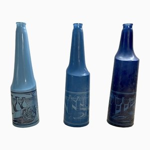 Bottiglie surrealiste in vetro di Salvador Dalì per Rosso Antico, 1970, set di 3