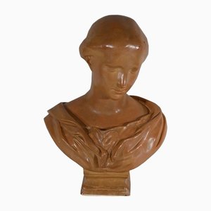 Busto de terracota de Atelier Lorenzi, años 20