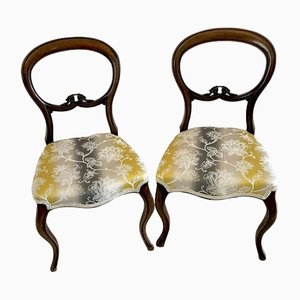 Chaises d'Appoint Victoriennes en Noyer, 1860s, Set de 2