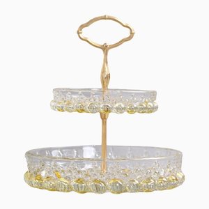 Crystal Cake Stand from Walther Glass, 1950s