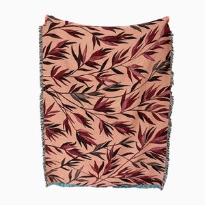 Growth Blush Recycled Cotton Woven Throw by Rosanna Corfe