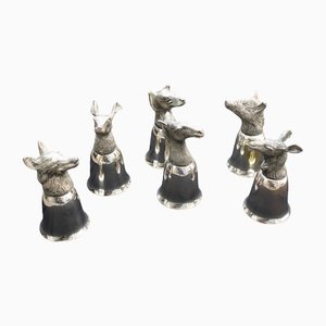 Gucci Silverplate Animals Cups, 1970s, Set of 6