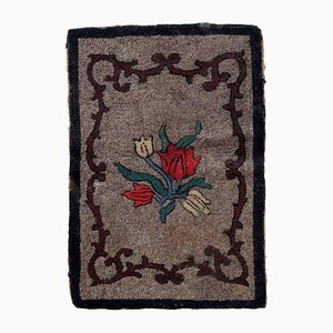 Antique American Hooked Rug, 1880s