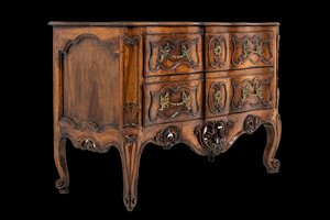 Commode Louis XV en Noyer, France