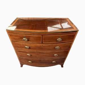 Antique Mahogany Regency Bowfront Chest of Drawers, 1820s
