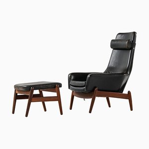 Fauteuil Modèle Ms 30 avec Tabouret par Madsen & Schubell, 1960s, Set de 2