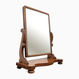 Specchio da toeletta vittoriano antico in mogano